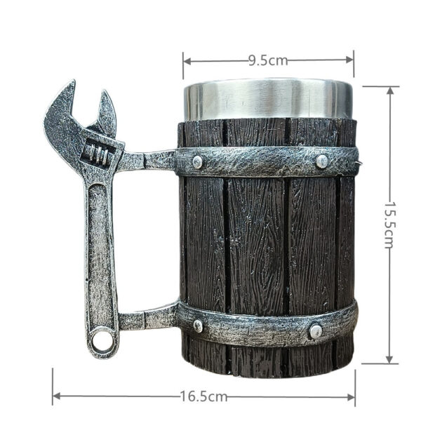 menilo Norse Oak Beerspanner – Handcrafted Rustic Wooden Beer Mug - Image 6