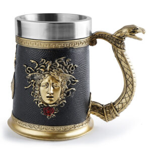 menilo Gaze of Gorgons Whiskey Glass – Set of 4 Unique Tumblers