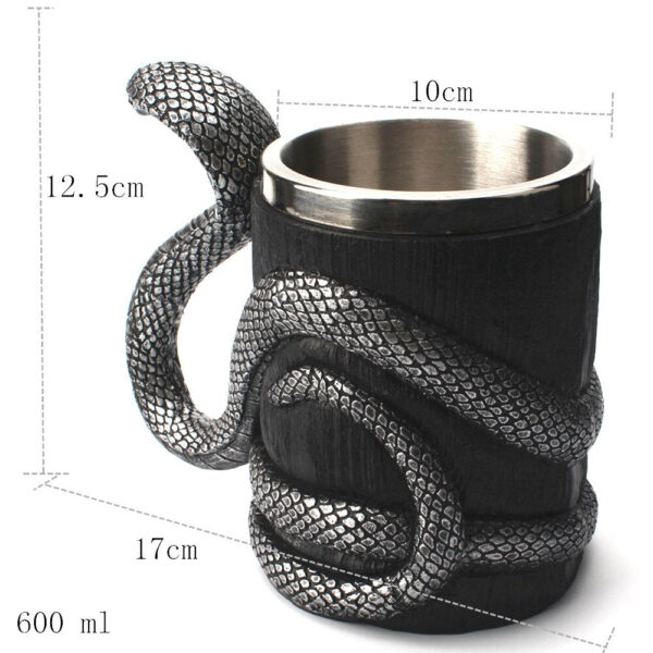 menilo Fangtastic Bite Rustic Beer Tankard – Unique Wooden Mug - Image 6