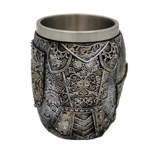 menilo Medieval Knight Rustic Beer Tankard – Classic Wooden Mug - Image 3