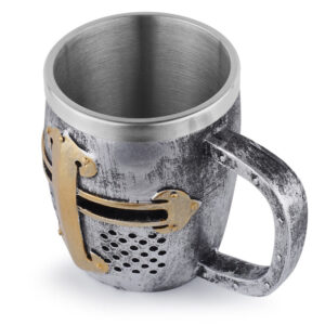 menilo Medieval Knight Rustic Beer Tankard – Classic Wooden Mug