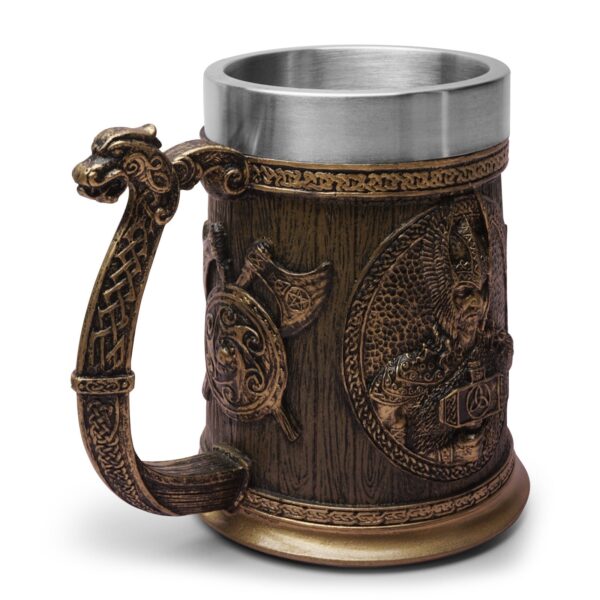 menilo Norse Heritage Viking Tankard – Rustic Wooden Beer Mug - Image 7