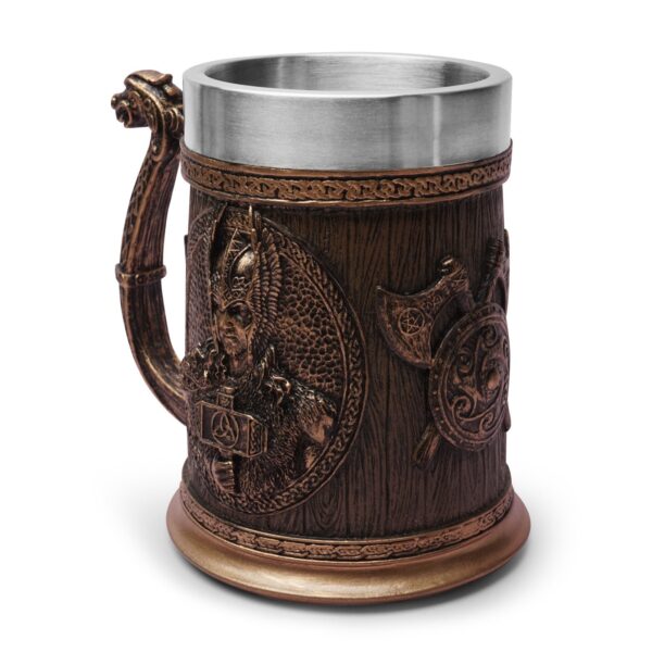 menilo Norse Heritage Viking Tankard – Rustic Wooden Beer Mug - Image 8