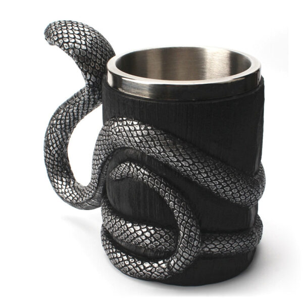 menilo Fangtastic Bite Rustic Beer Tankard – Unique Wooden Mug - Image 3