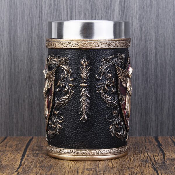 menilo Grim Reaper Rustic Beer Tankard – Unique Wooden Mug - Image 2