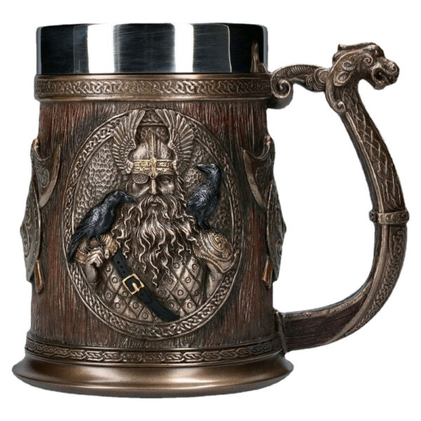 menilo Norse Heritage Viking Tankard – Rustic Wooden Beer Mug - Image 5