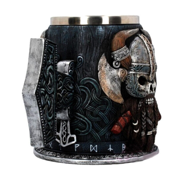 menilo Viking Style Rustic Beer Tankard – Durable Wooden Mug - Image 4