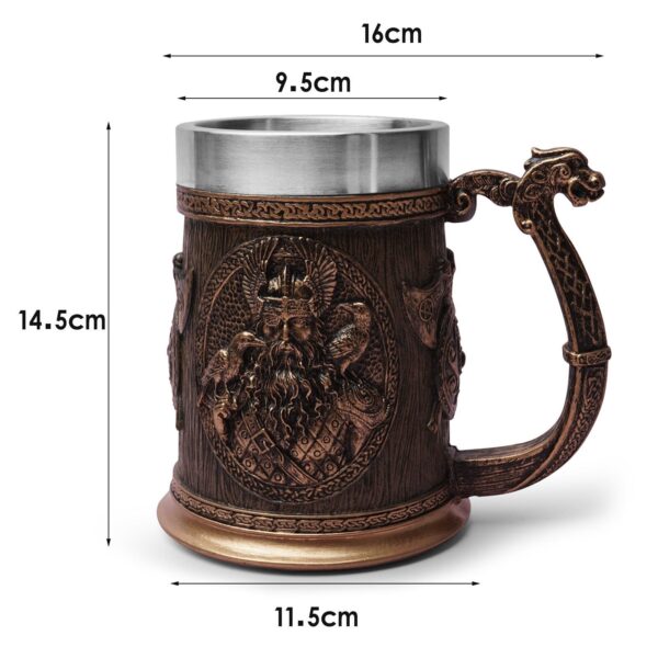 menilo Norse Heritage Viking Tankard – Rustic Wooden Beer Mug - Image 11