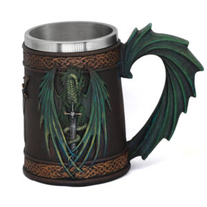 menilo Frozen Froth Dragon Tankard – Handcrafted Wooden Beer Mug