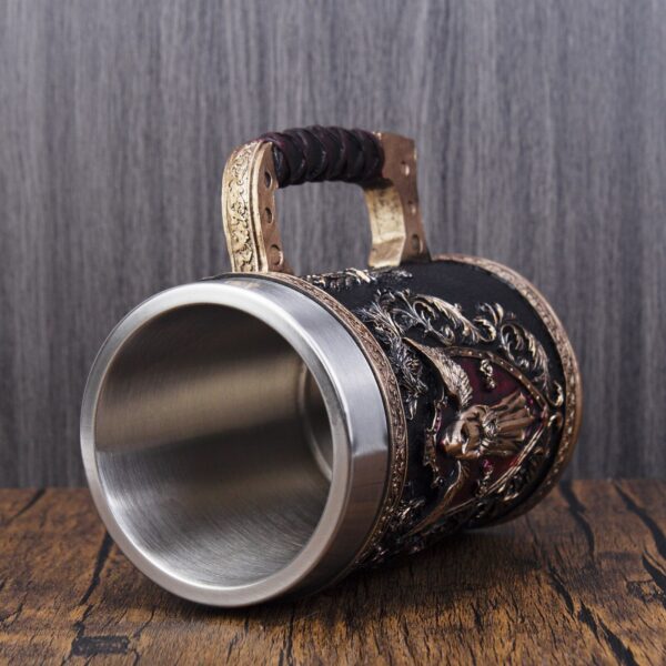 menilo Grim Reaper Rustic Beer Tankard – Unique Wooden Mug - Image 5