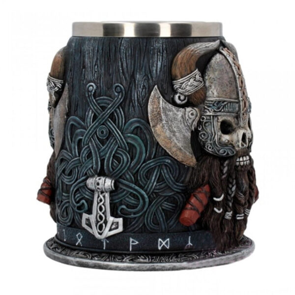 menilo Viking Style Rustic Beer Tankard – Durable Wooden Mug - Image 3