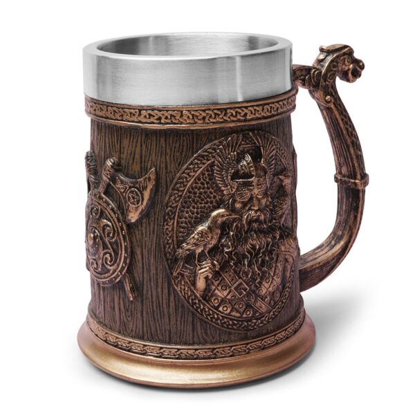 menilo Norse Heritage Viking Tankard – Rustic Wooden Beer Mug - Image 6