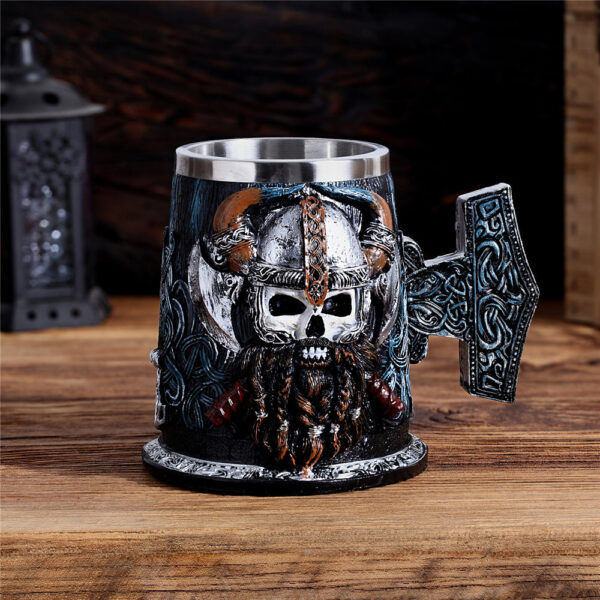 menilo Viking Style Rustic Beer Tankard – Durable Wooden Mug - Image 2